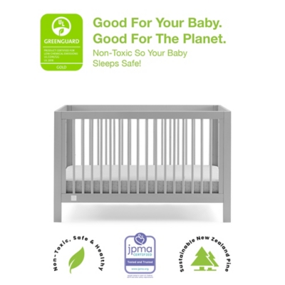 babyGap by Delta Children Charlie 6-in-1 Convertible Crib, Gray