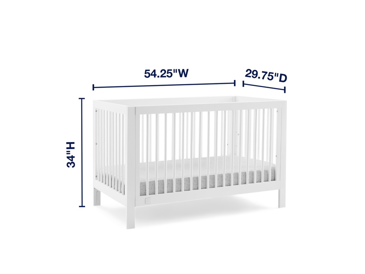 babyGap by Delta Children Charlie 6-in-1 Convertible Crib, Bianca White, large