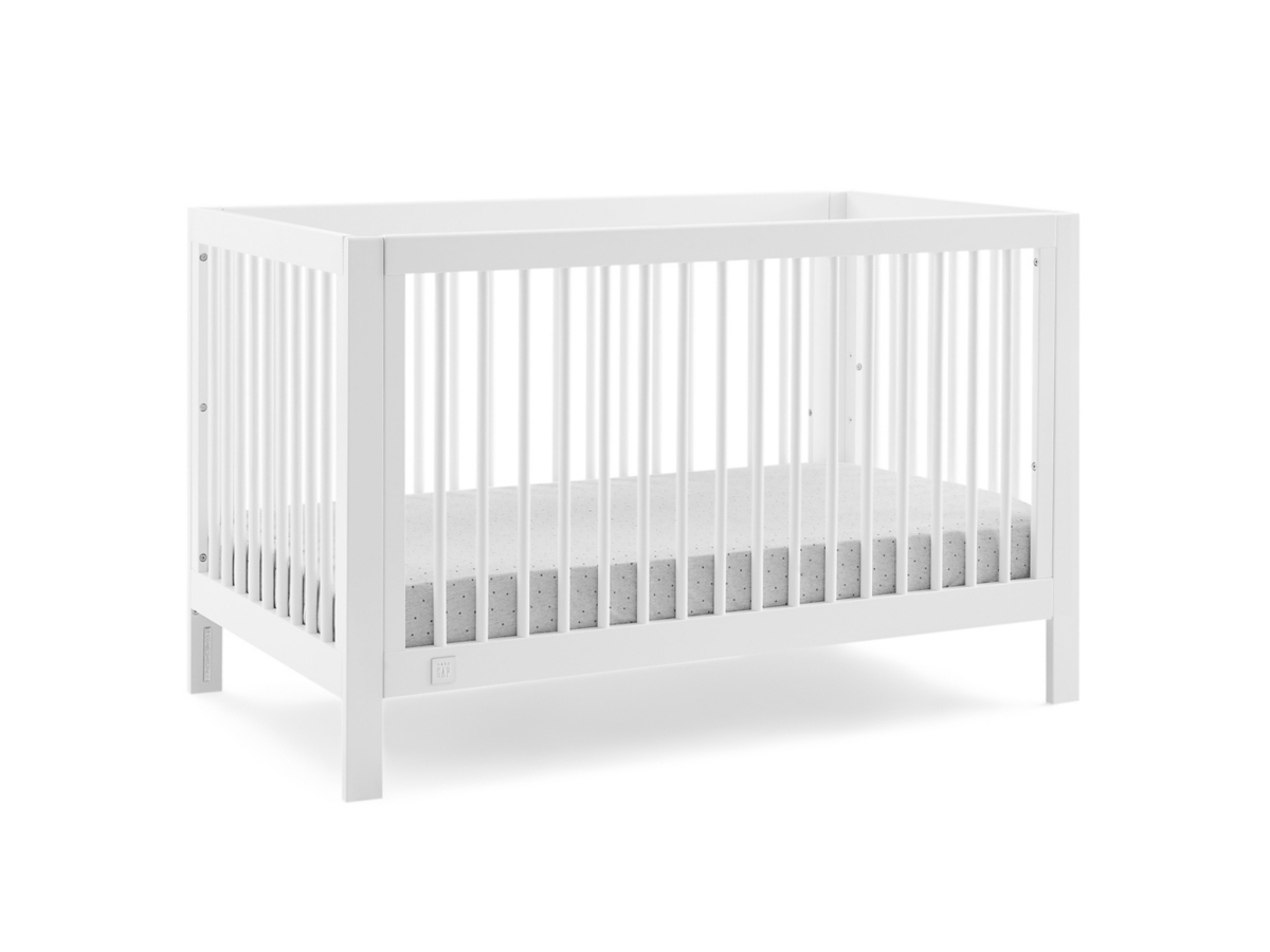 babyGap by Delta Children Charlie 6-in-1 Convertible Crib, Bianca White, large