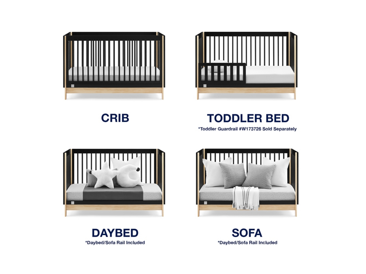 babyGap by Delta Children Tate 4-in-1 Convertible Crib, Ebony/Natural, large