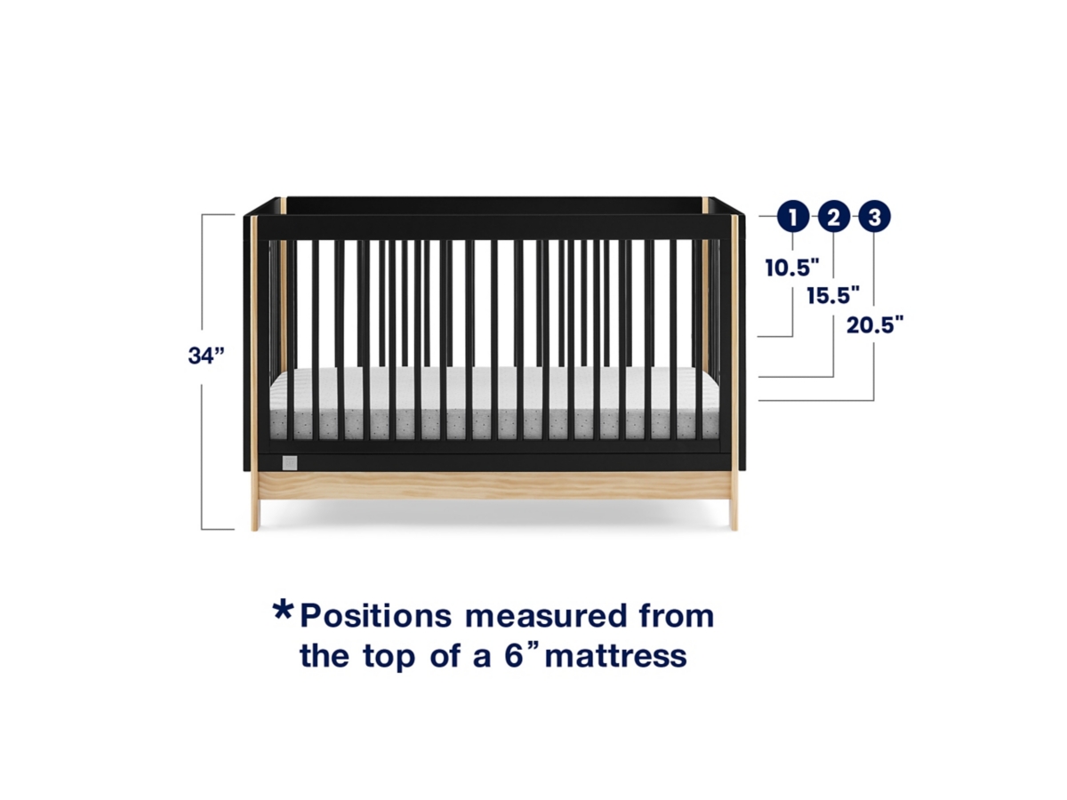 babyGap by Delta Children Tate 4-in-1 Convertible Crib, Ebony/Natural, large