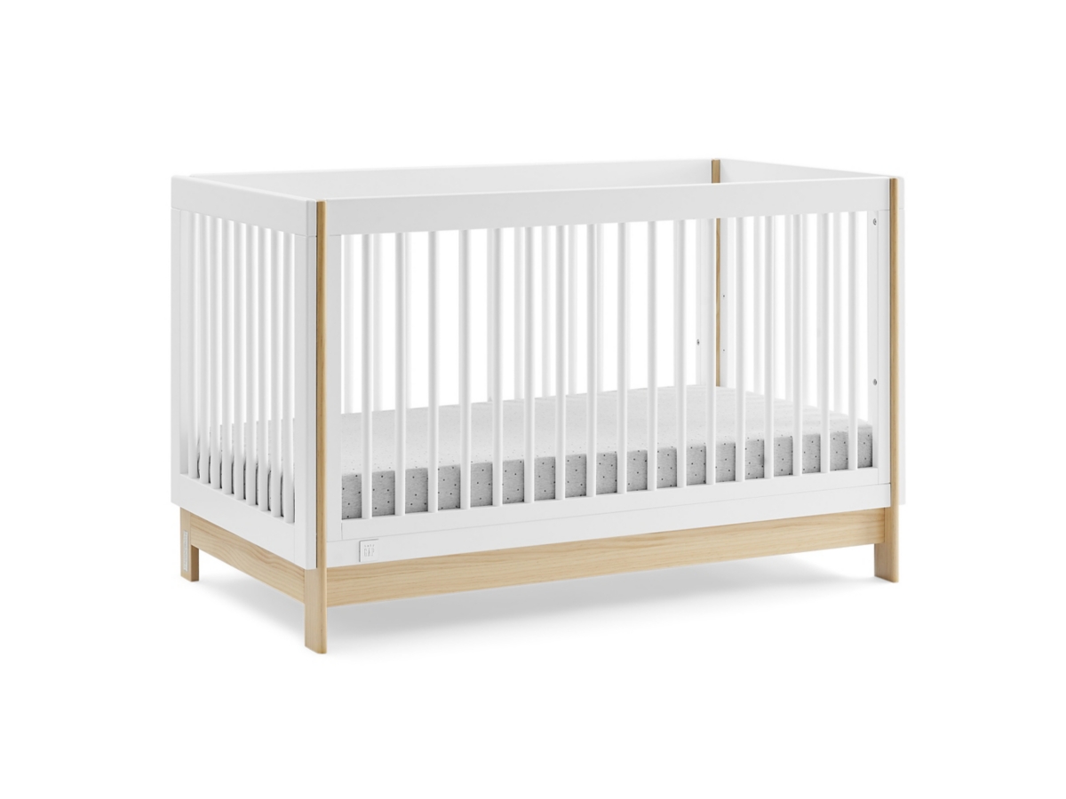 babyGap by Delta Children Tate 4-in-1 Convertible Crib, Bianca White/Natural, large