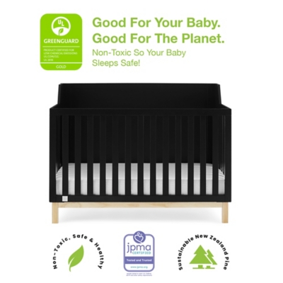 babyGap by Delta Children Oxford 6-in-1 Convertible Crib, Ebony/Natural