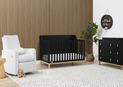 babyGap by Delta Children Oxford 6-in-1 Convertible Crib, Ebony/Natural, large