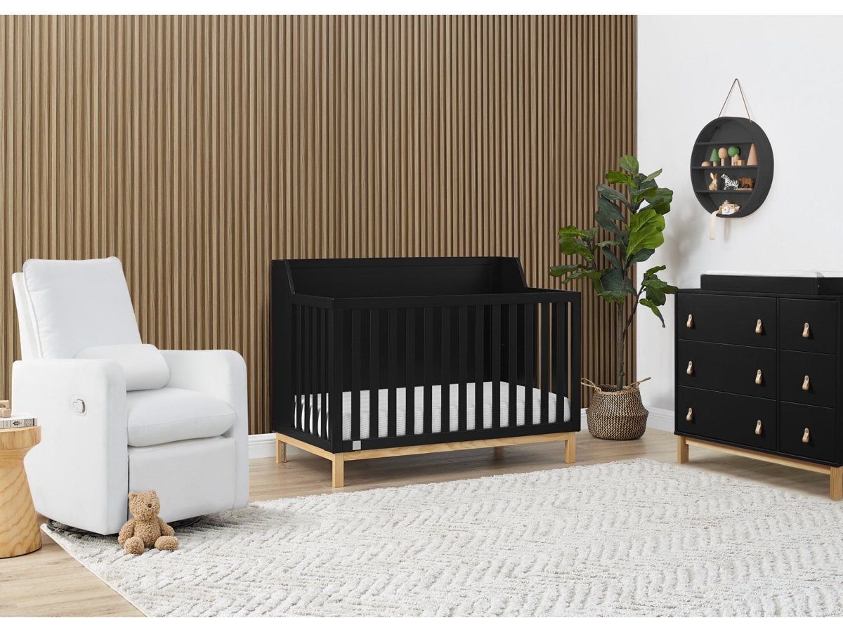 babyGap by Delta Children Oxford 6-in-1 Convertible Crib, Ebony/Natural, large