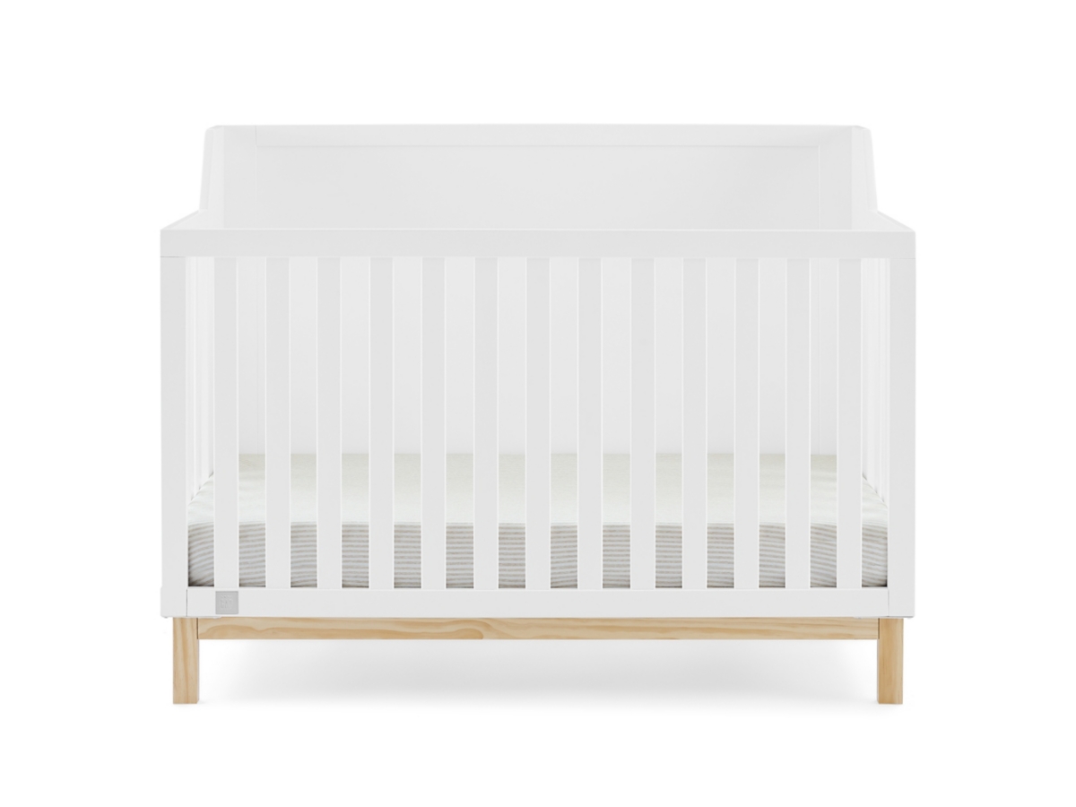 babyGap by Delta Children Oxford 6-in-1 Convertible Crib, Bianca White/Natural, large