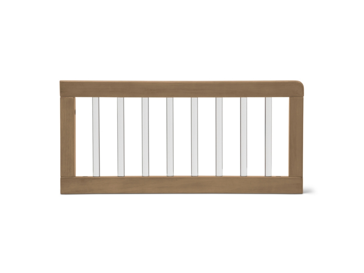 Delta Children Sloane 4-in-1 Acrylic Convertible Crib, Acorn/Matte Black, large