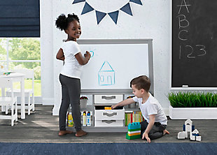 Delta Children Deluxe Double-Sided Easel and Storage Unit, , rollover