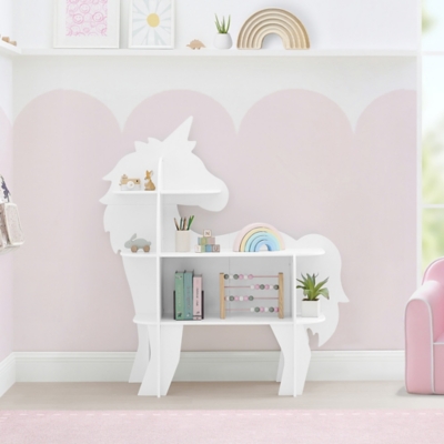 B600010174 Delta Children Unicorn Bookcase, White sku B600010174