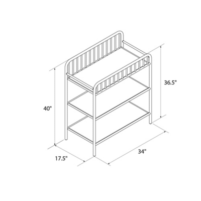 Gold baby best sale changing table