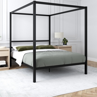 B600010197 Atwater Living Cara Queen Canopy Bed, Black sku B600010197