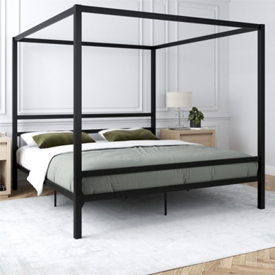 Atwater Living Cara King Canopy Bed, Black, large