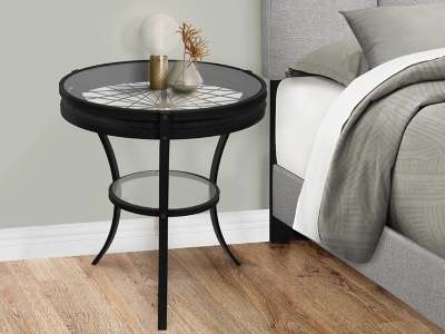 B600010237 Monarch Specialties Zenith Nightstand, Black sku B600010237