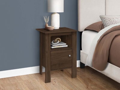 Monarch Specialties Astral Nightstand, Walnut