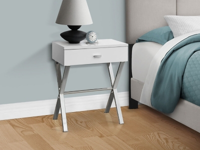 B600010284 Monarch Specialties Willow Nightstand, White sku B600010284