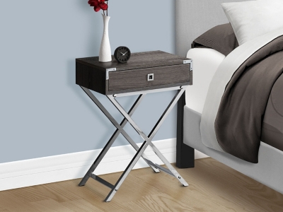 Monarch Specialties Daisy Nightstand, Dark Taupe