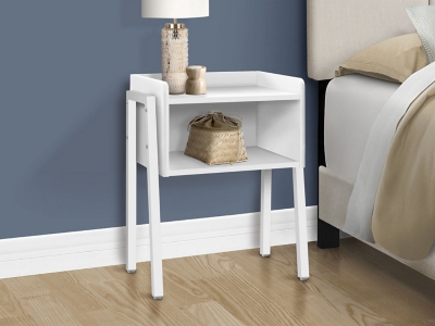 Monarch Specialties Sydney Nightstand, White