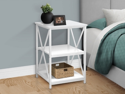 Monarch Specialties Tessa Nightstand, White