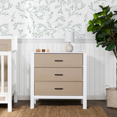 Carters by Davinci Radley 3-Drawer Dresser, White/Coastwood