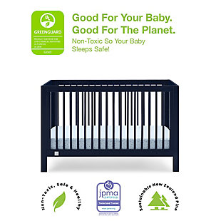 babyGap by Delta Children Charlie 6-in-1 Convertible Crib, Navy, rollover