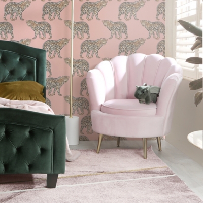 Alana Velvet Kids Chair, , rollover