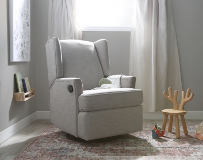 Hemingway Swivel Recliner, Gray, rollover