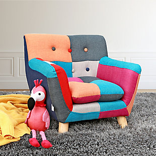 Jacey Kids Chair, Patchwork, rollover