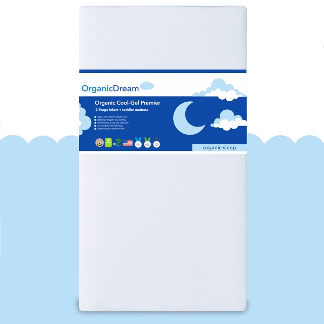 Organic Dream Cool-Gel Premier 2-Stage Crib & Toddler Mattress