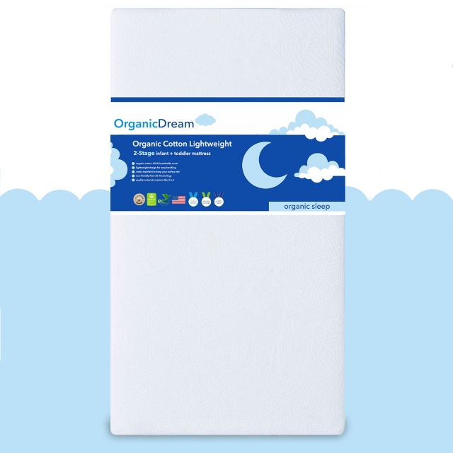 Organic Dream Lightweight 2-Stage Crib & Toddler Mattress