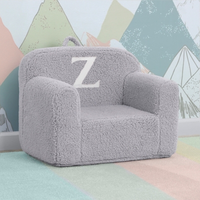 B600010761 Delta Children Monogram Cozee Sherpa Chair Letter  sku B600010761