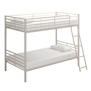Atwater Living Daysi Convertible Twin over Twin Bunk Bed, White, large