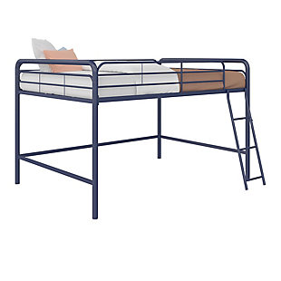 Atwater Living Cora Junior Full Metal Loft Bed, Blue, large