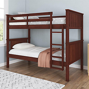 Atwater Living Rocky Wood Bunk Bed, Deep Walnut, rollover