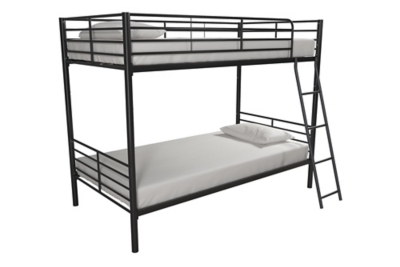 Atwater Living Daysi Convertible Twin over Twin Bunk Bed, Black, large