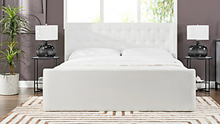 Jennifer Taylor Brooks Shelter King Platform Bed, Antique White, rollover