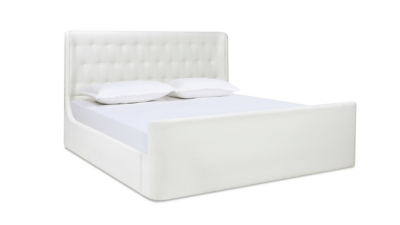 Jennifer Taylor Brooks Shelter King Platform Bed, Antique White, large