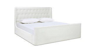 Jennifer Taylor Brooks Shelter King Platform Bed, Antique White, large