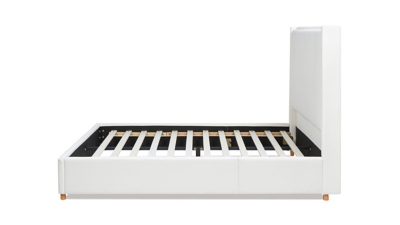 Jennifer Taylor Miramar King Cushion-Back Headboard Platform Bed Frame - Thumbnail 2