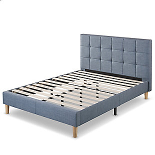 ZINUS Axel King Platform Bed, Blue Slate, large