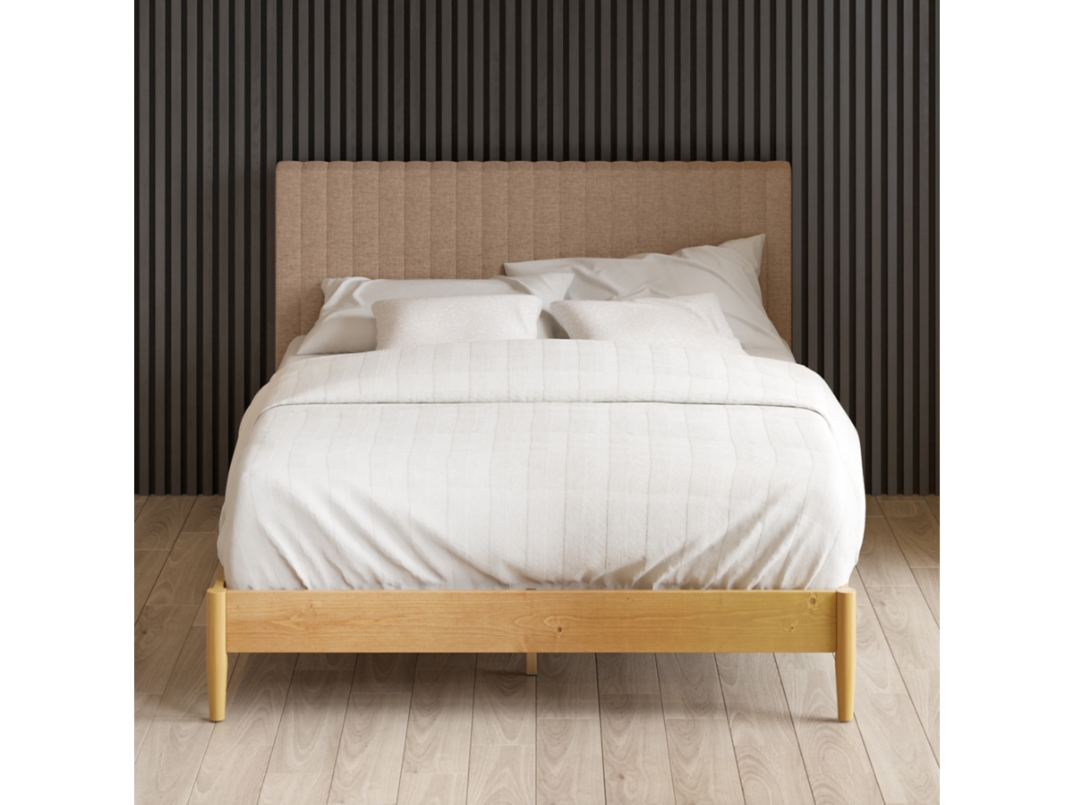 ୨୧はるページ ZINUS Platform Full Bed with Channel Tufted Headboard | Ashley