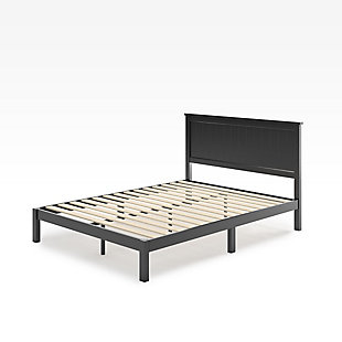 ZINUS Panel Full Platform Bed Frame, Black, large