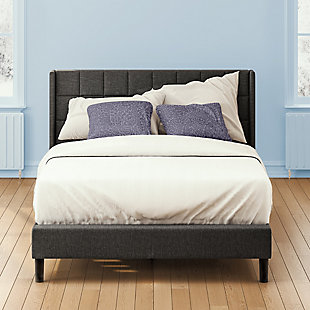 ZINUS Laurel Full Platform Bed Frame, Dark Gray, rollover