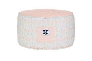 Sealy Baby Coral and Blossoms Kids Pouf, , large