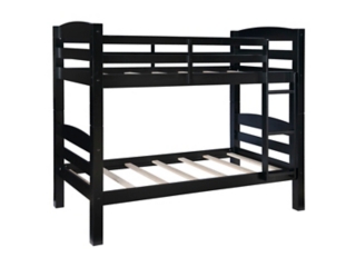 Linon Cale Black Twin over Twin Bunk Bed