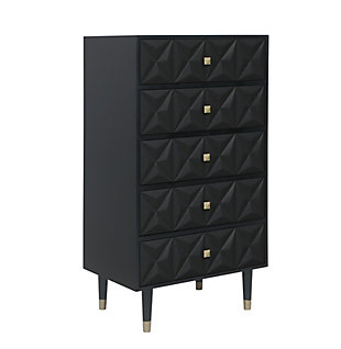 Linon Geo Texture Dresser, Black, large