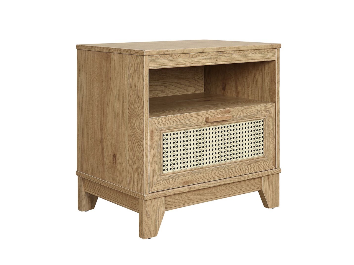 Manhattan Comfort Sheridan Cane 1-Drawer Nightstand | Ashley