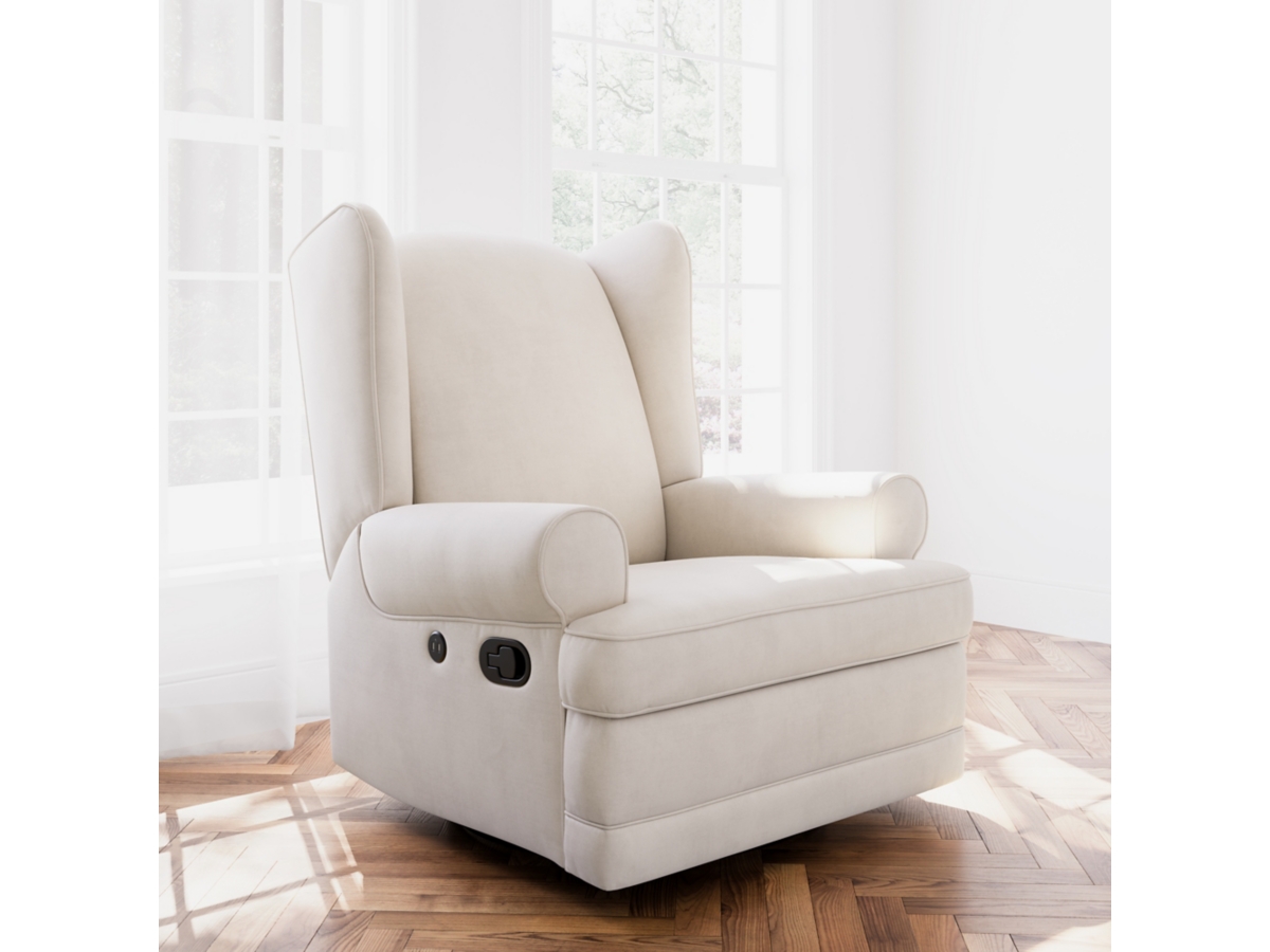 うに　LOVE+ SERENITY Storkcraft Serenity Steel Wingback Upholstered Recline