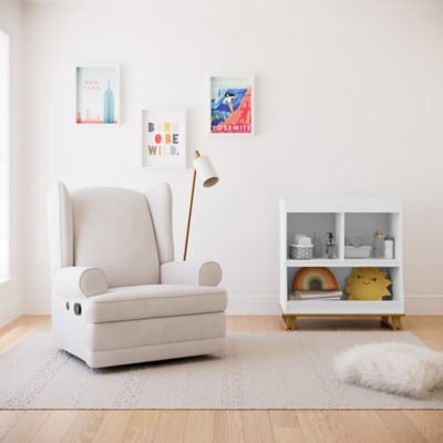 【SCENERITY】Slingback Storkcraft Serenity Wingback Side Lever Recliner and Swivel