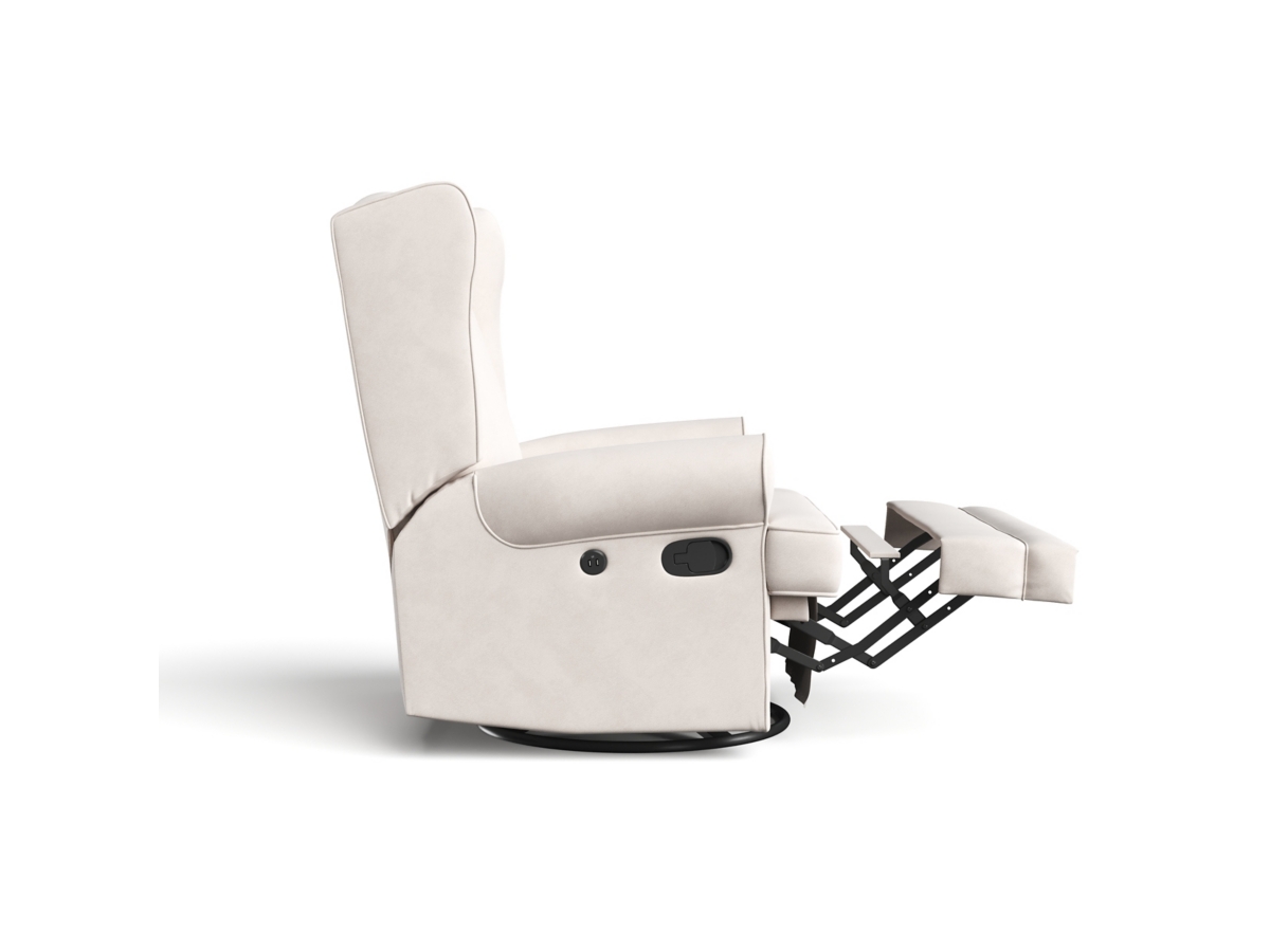 Storkcraft Serenity Wingback Upholstered Recliner Glider