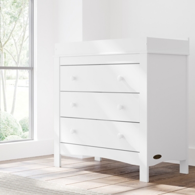 Graco Noah 3 Drawer Chest with Changing Topper, White